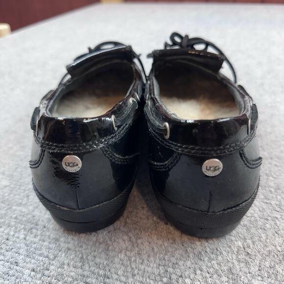 UGG Australia Ashdale Black Waterproof Duck Shoes Women Sz 9.5 Sherpa Lined READ - Picture 7 of 7